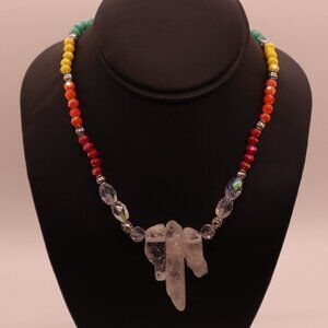 Gemstone Beaded Necklace ( HANDMADE )